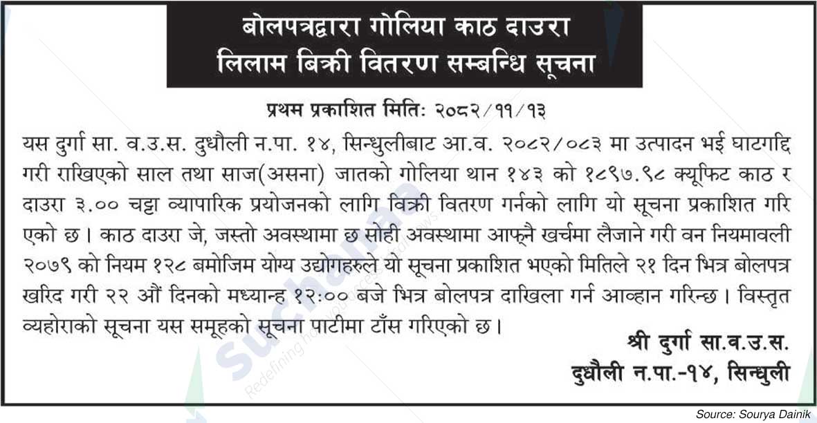 Shree Durga Saa.Wa.Wo.Sa., Sindhuli