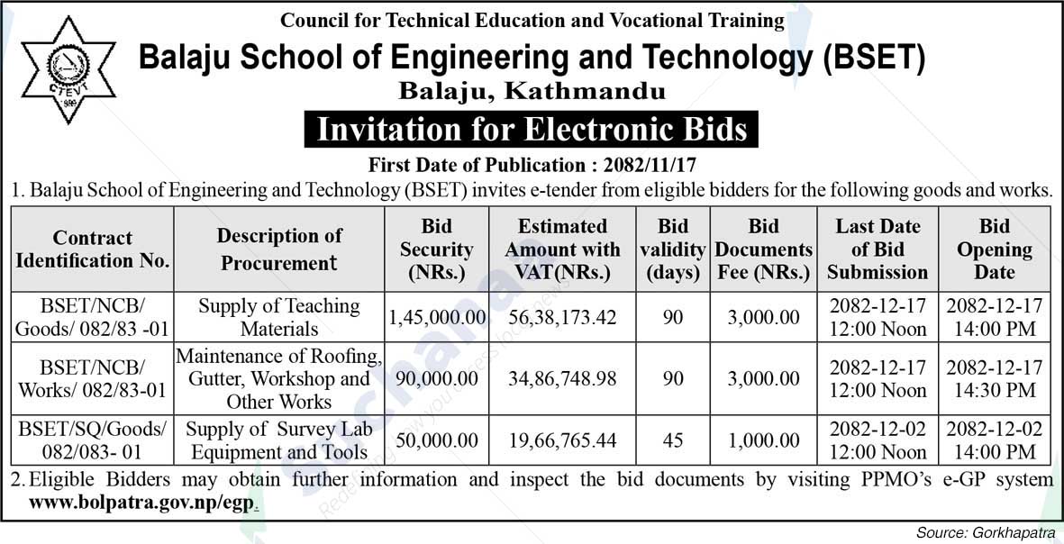 Balaju School of Engineering and Technology (BSET),