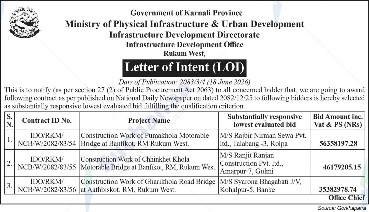 Infrastructure Development Office, Rukum West