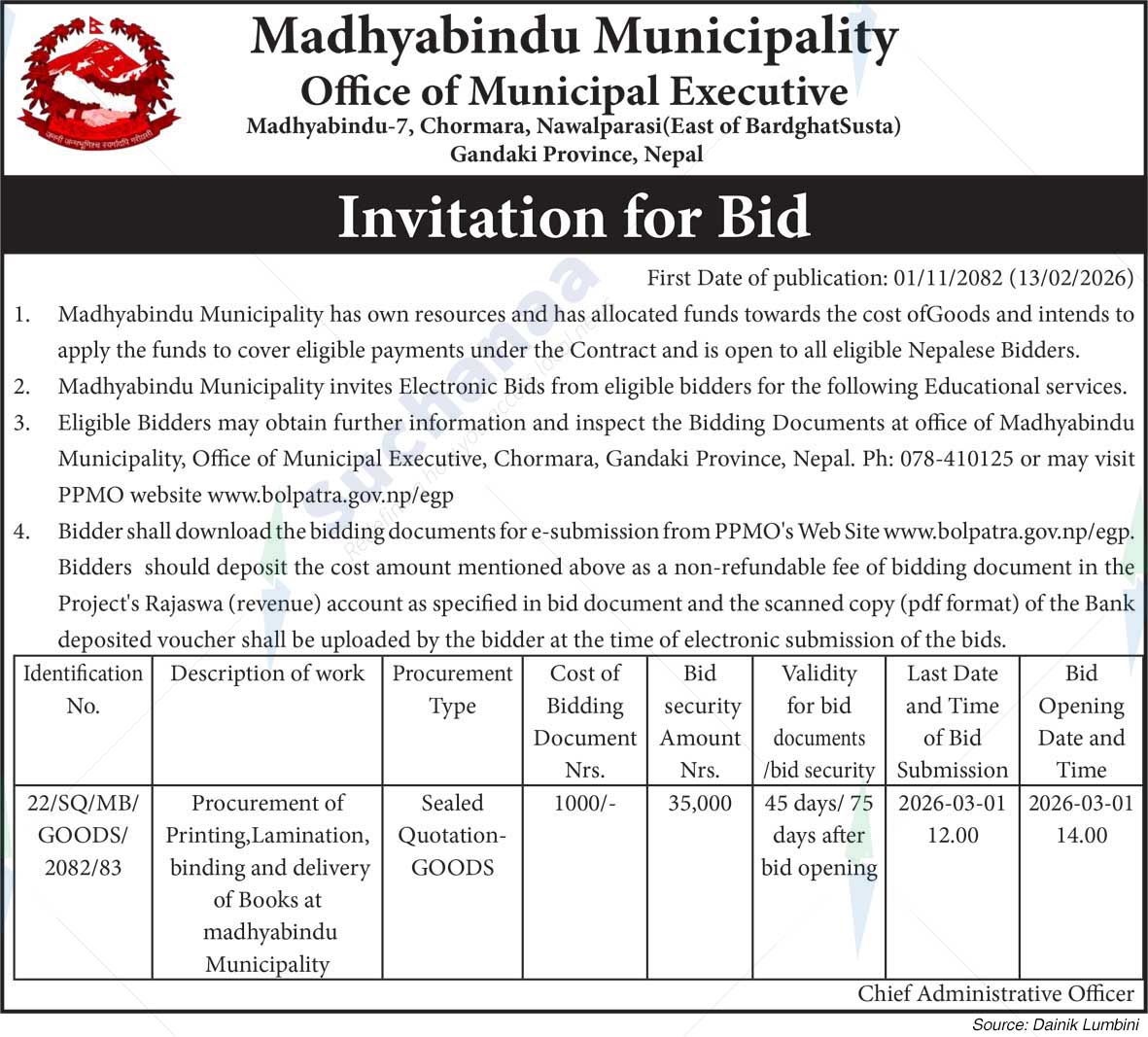 Madhyabindu Municipality