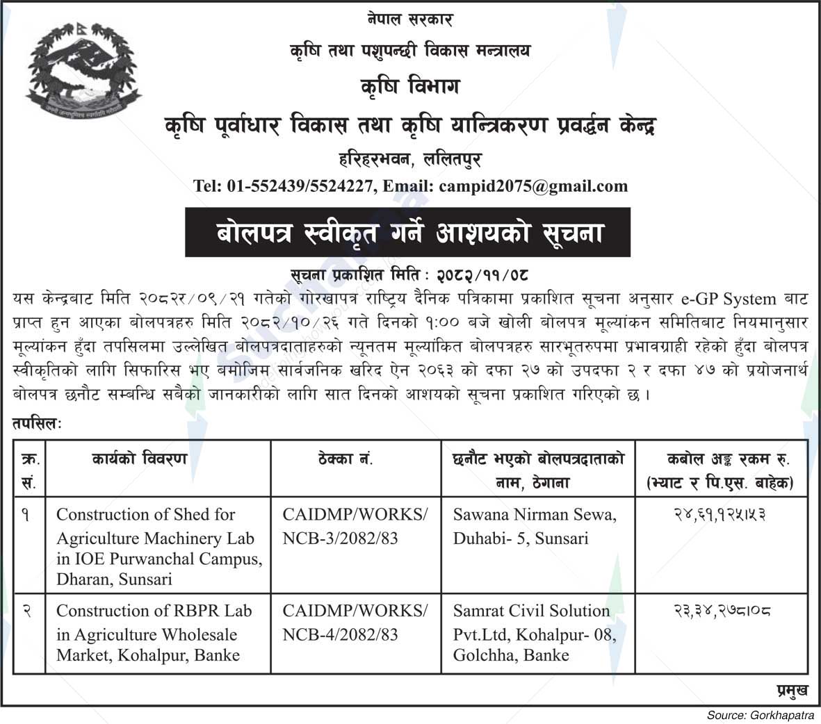 Center for Agricultural Infrastructure Development & Mechanization Promotion