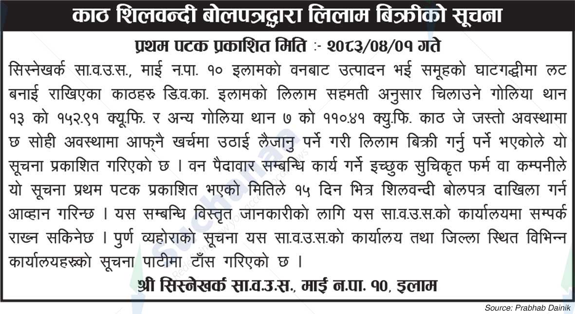 Shree Sisnekharka Saa.Wa.Wo.Sa.