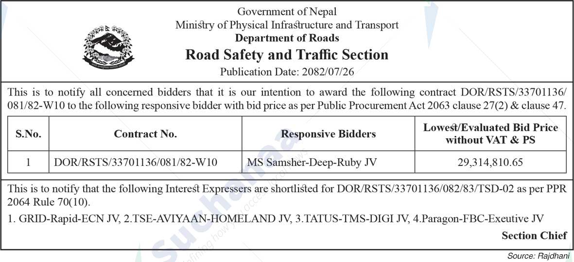 Road Safety and Traffic Section