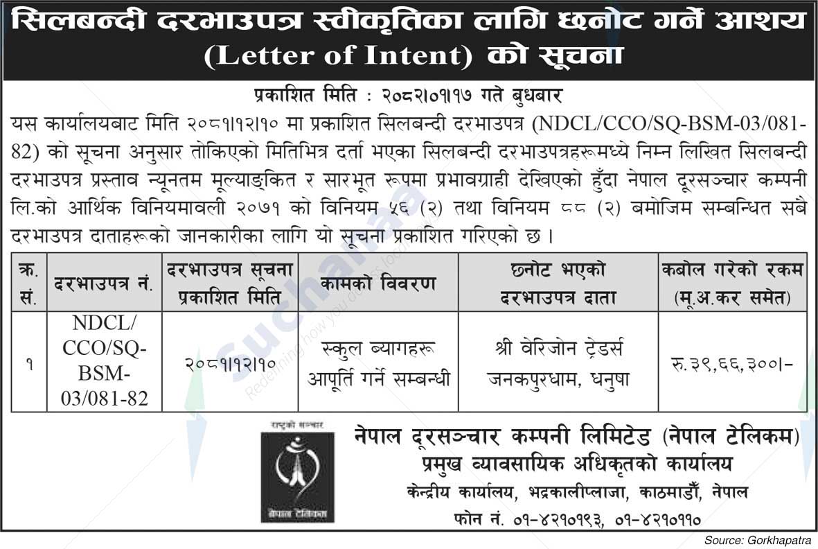 Nepal Doorsanchar Company Limited (NTC)
