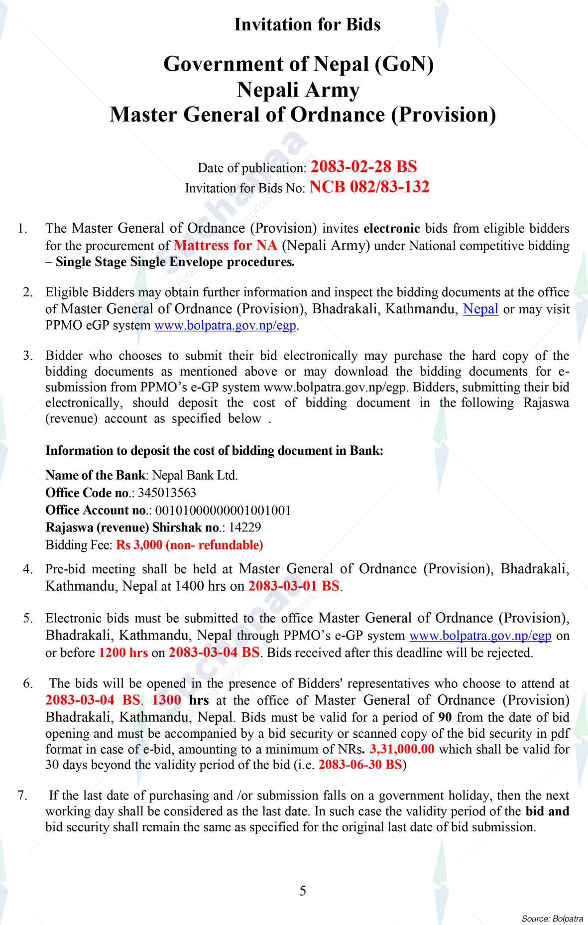 Master General of Ordnance (Provision)