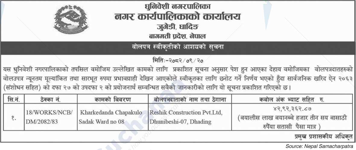 Dhunibeshi Municipality