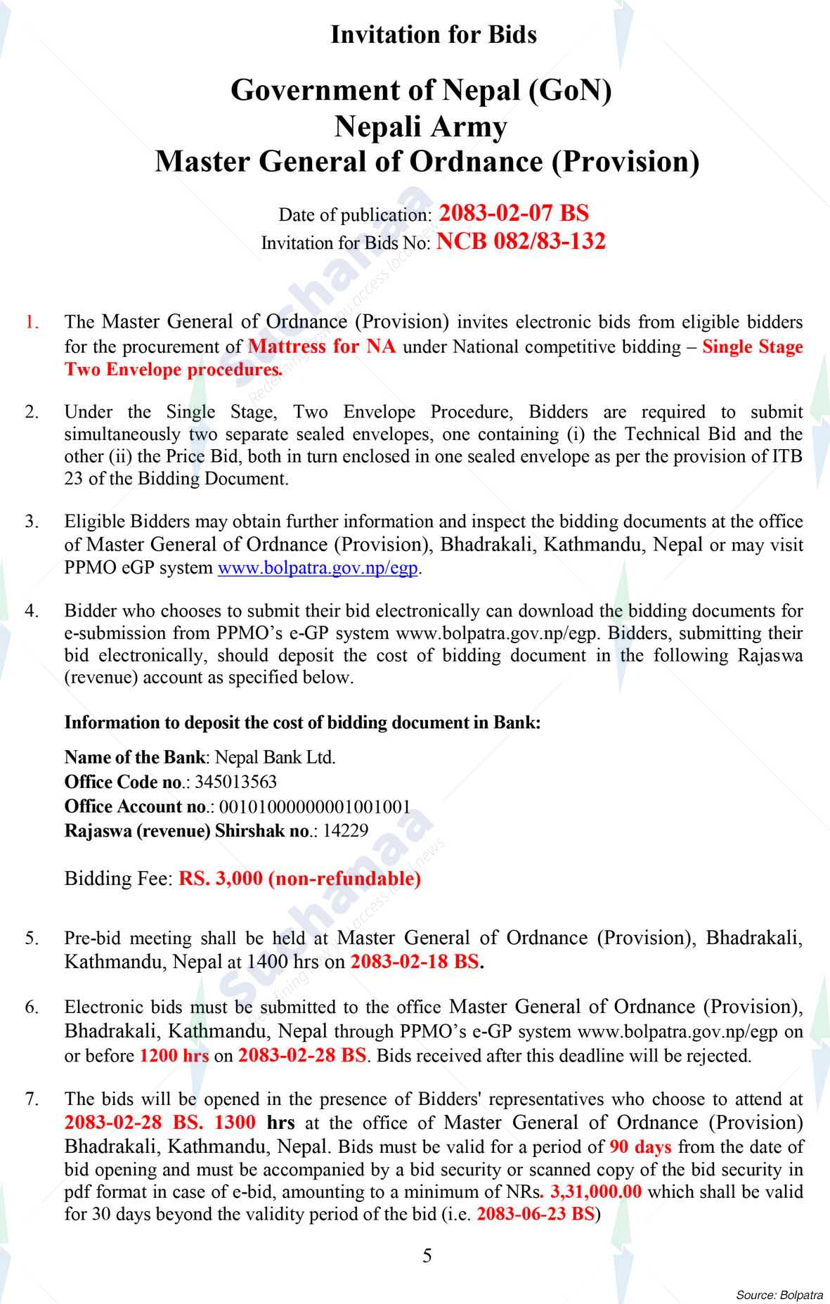 Master General of Ordnance (Provision)