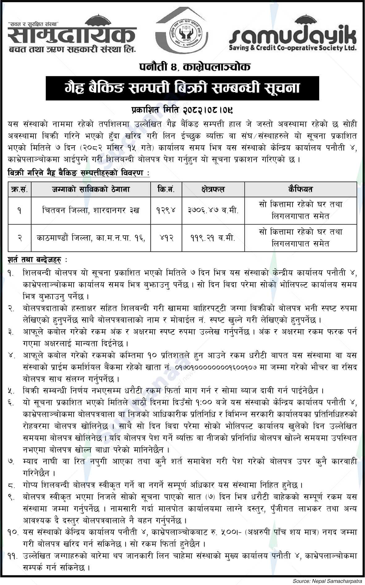 Samudayik Savings and Credit Cooperative Ltd.