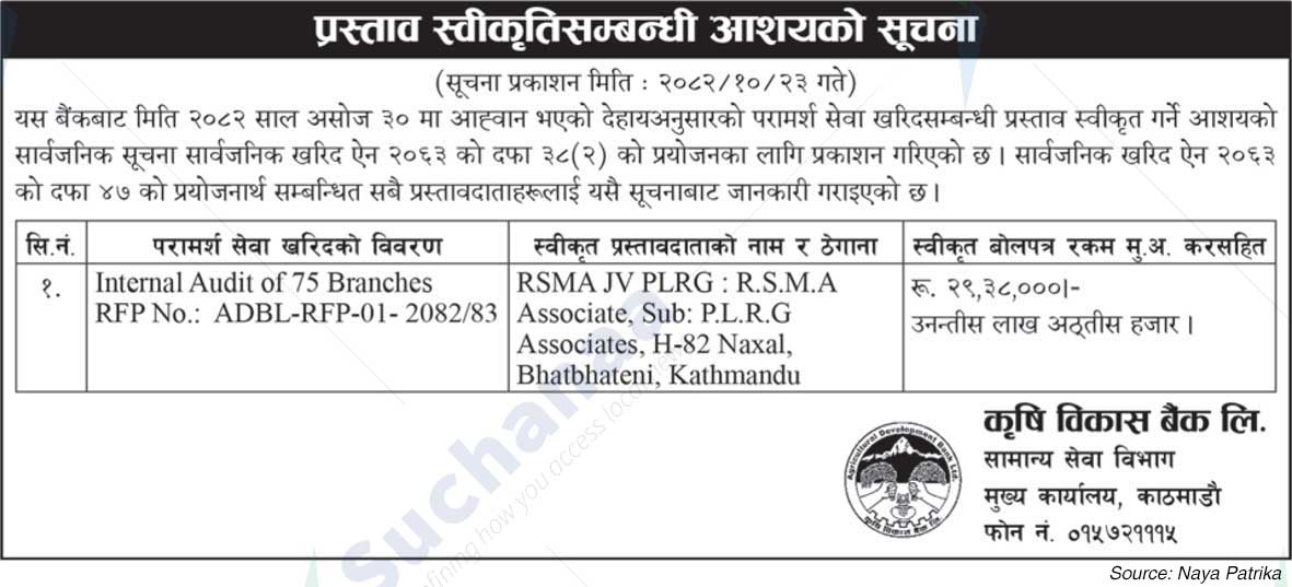 Agricultural Development Bank Limited