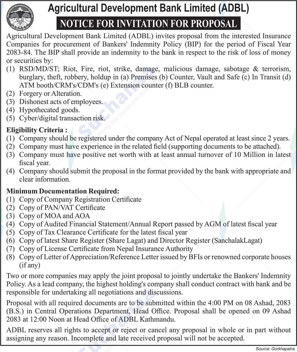 Agricultural Development Bank Limited