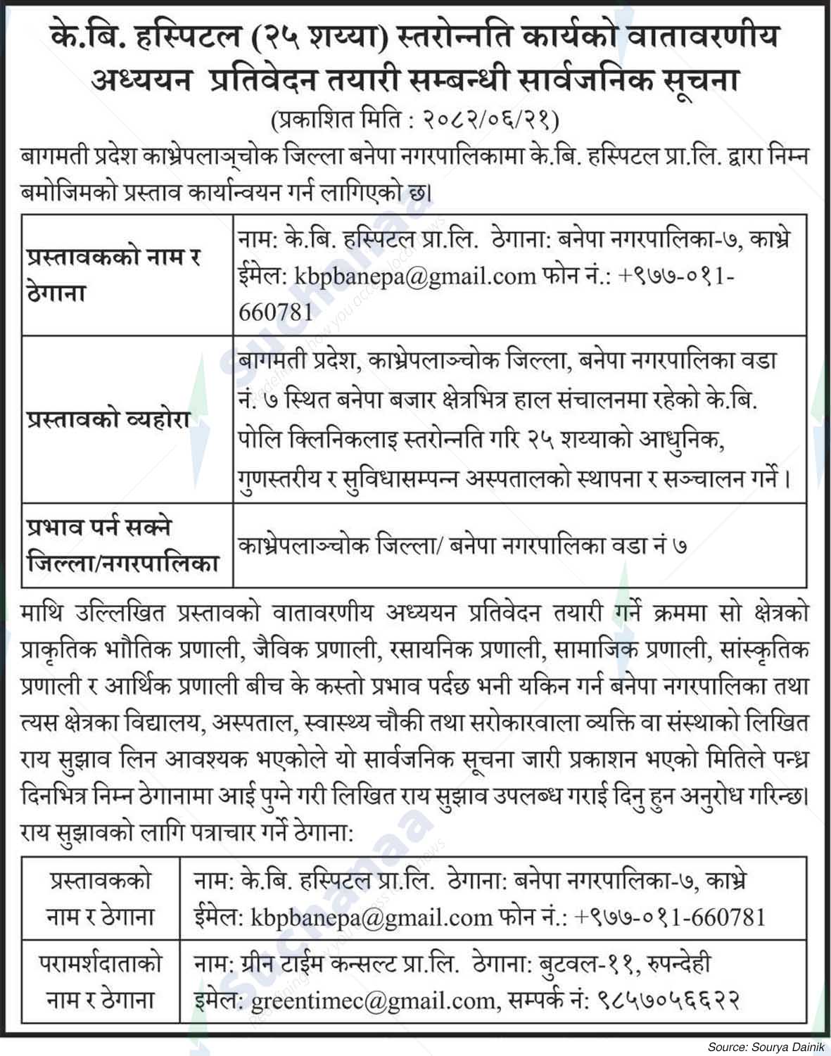 K.B. Hospital Pvt. Ltd.