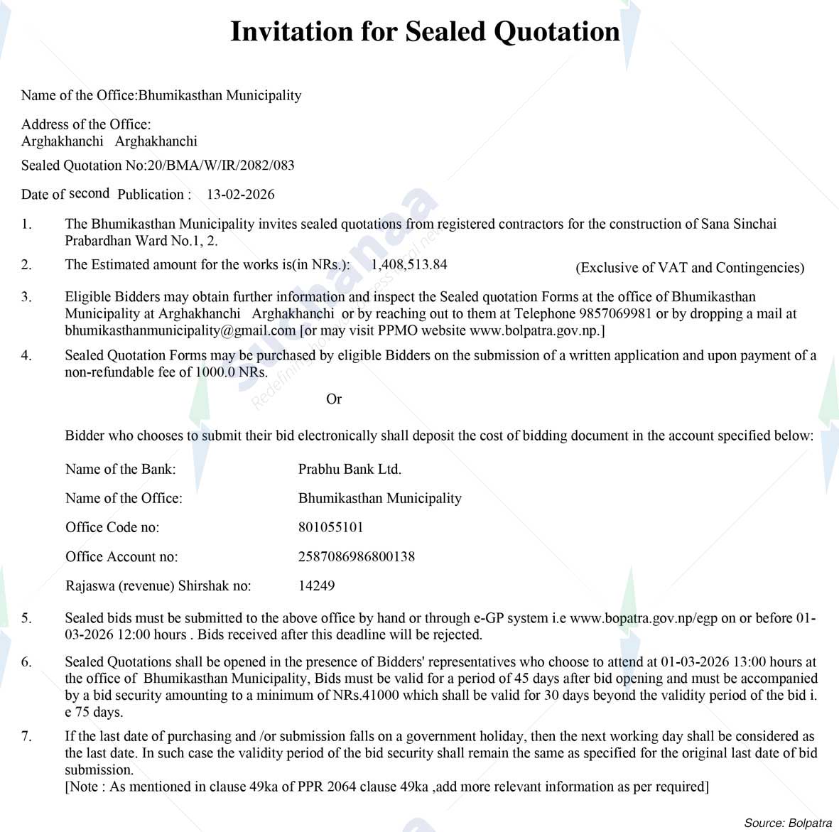 Bhumikasthan Municipality