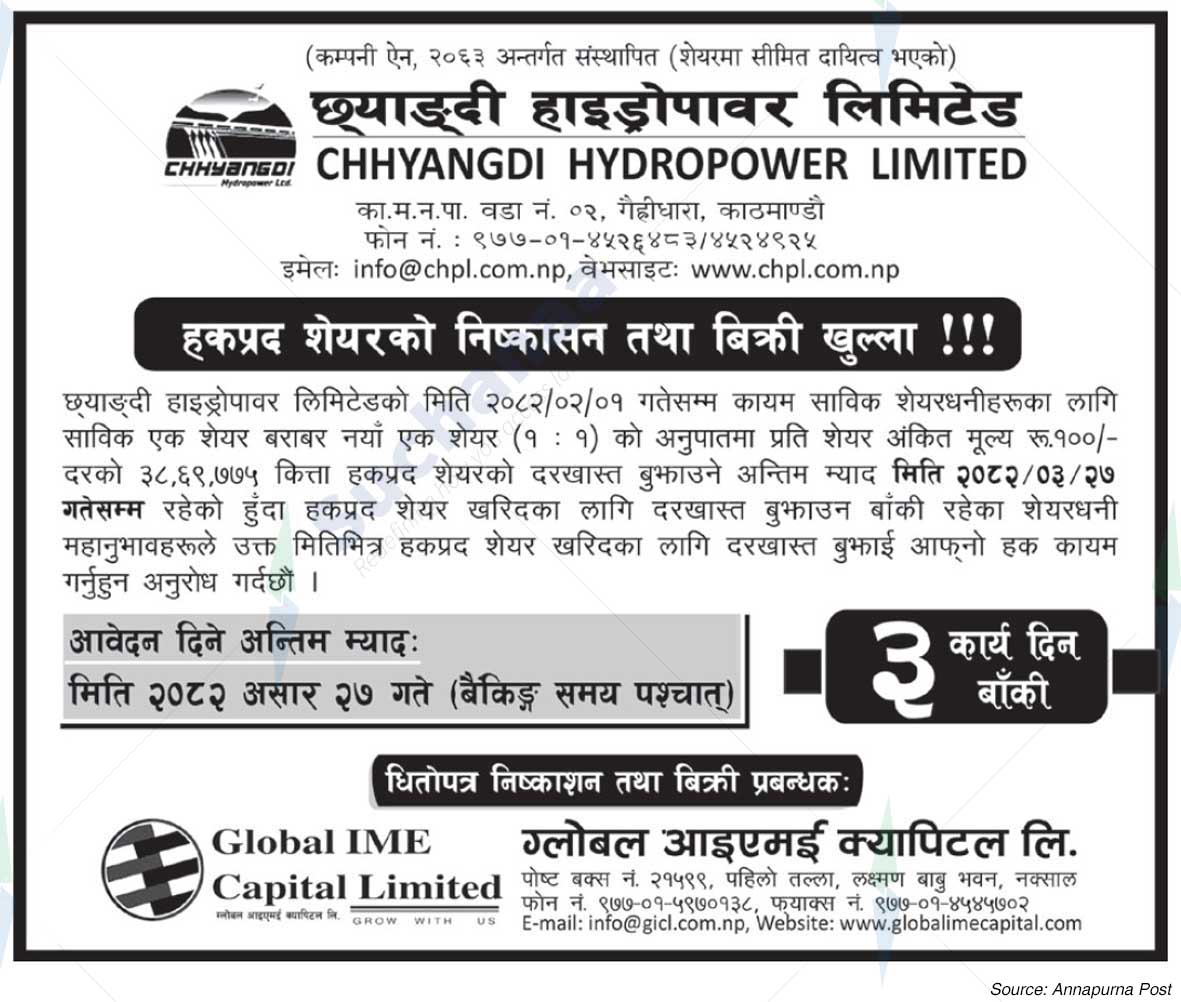 Chhyangdi Hydropower Limited