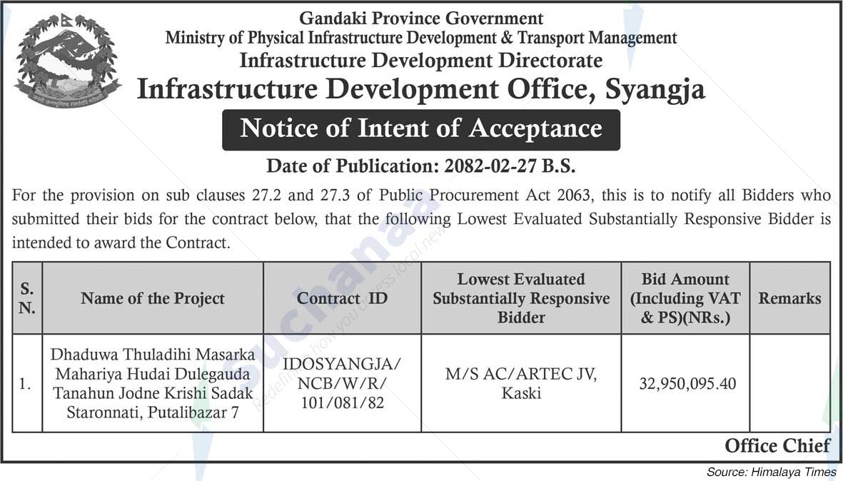 Infrastructure Development Office