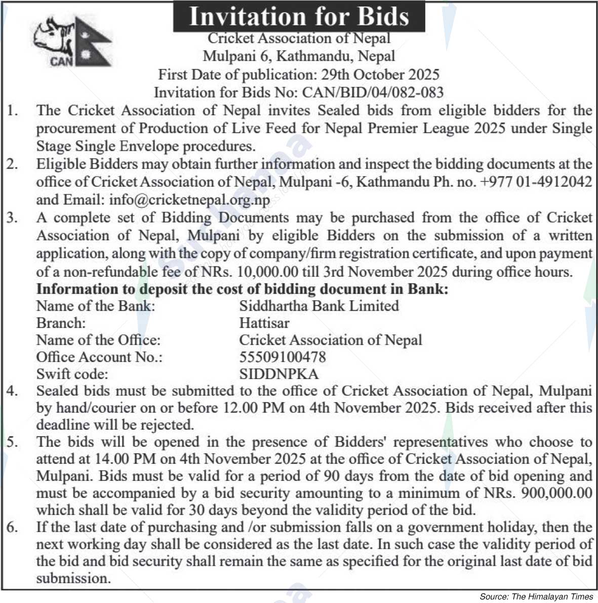 Cricket Association of Nepal (CAN)