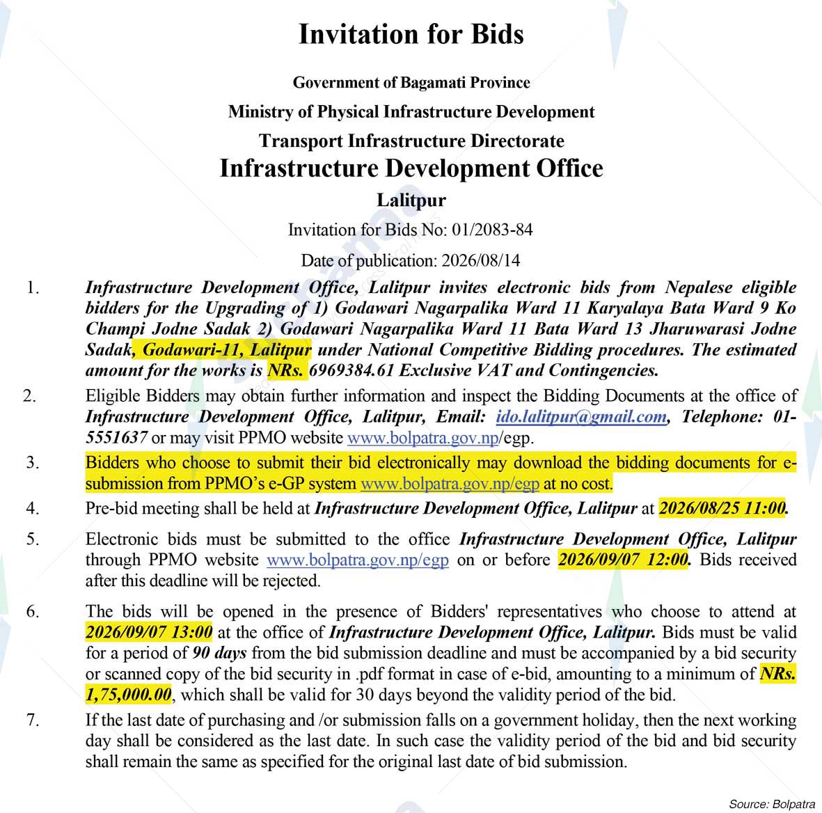 Infrastructure Development Office, Lalitpur