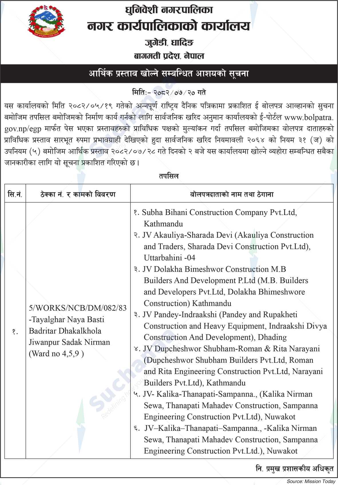 Dhunibeshi Municipality