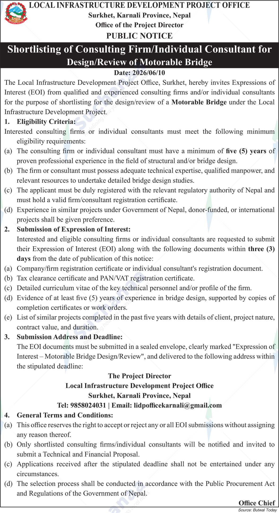 Local Infrastructure Development Project Office, Surkhet