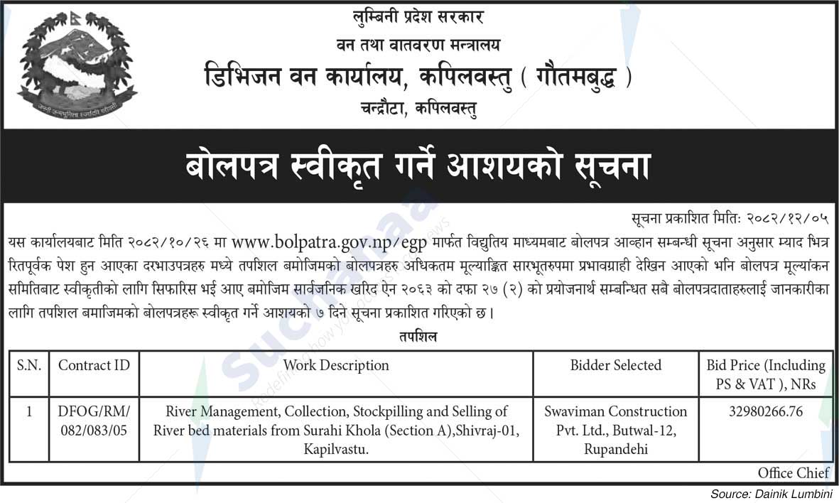 Division Forest Office, Kapilvastu