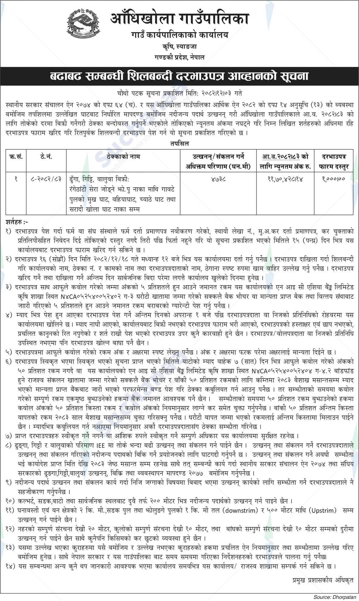 Aandhikhola Rural Municipality