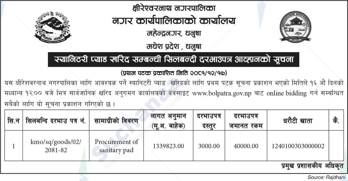 Kshireshwarnath Municipality