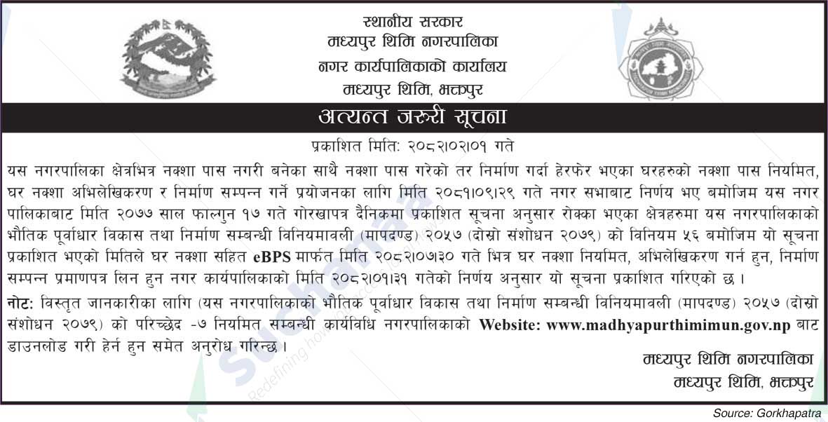 Madhyapur Thimi Municipality