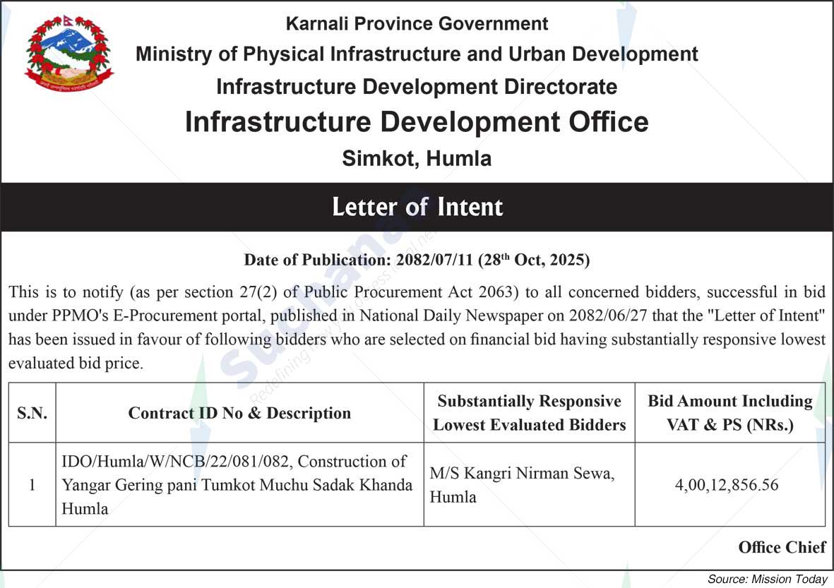 Infrastructure Development Office, Simkot, Humla