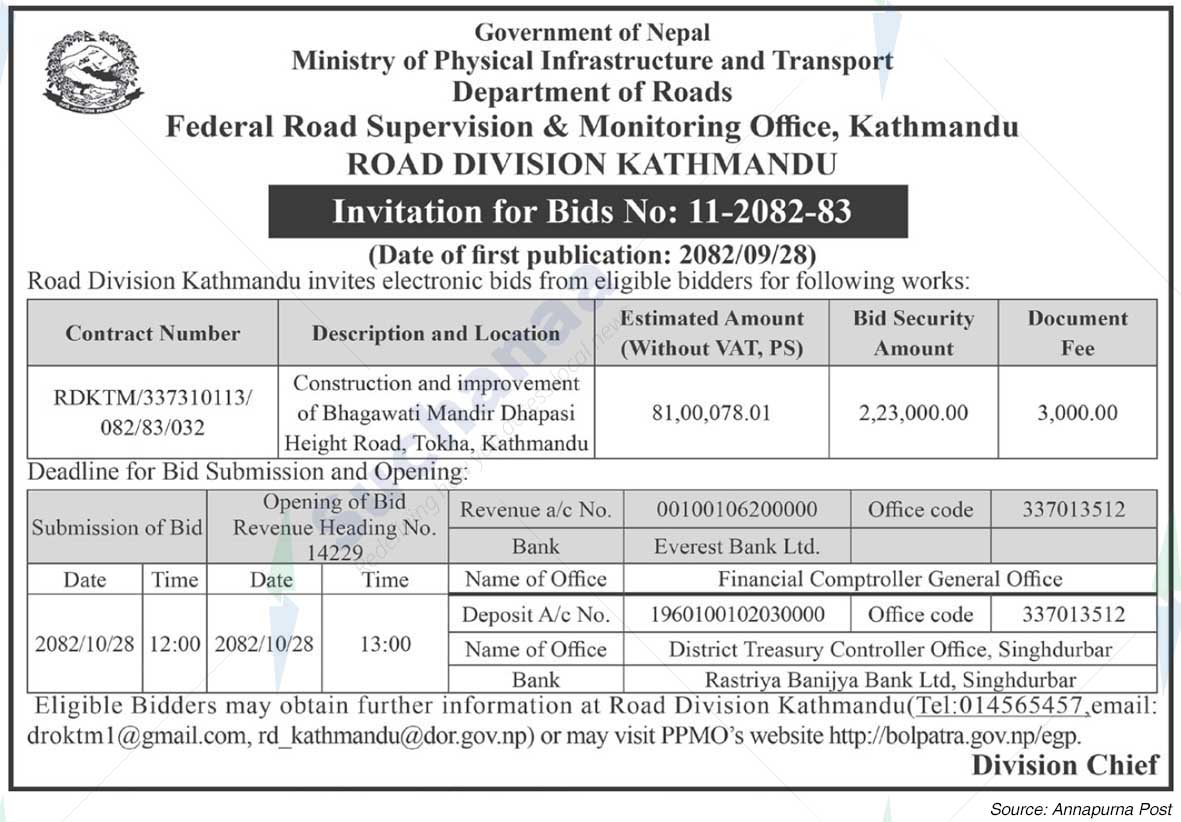 Road Division, Kathmandu