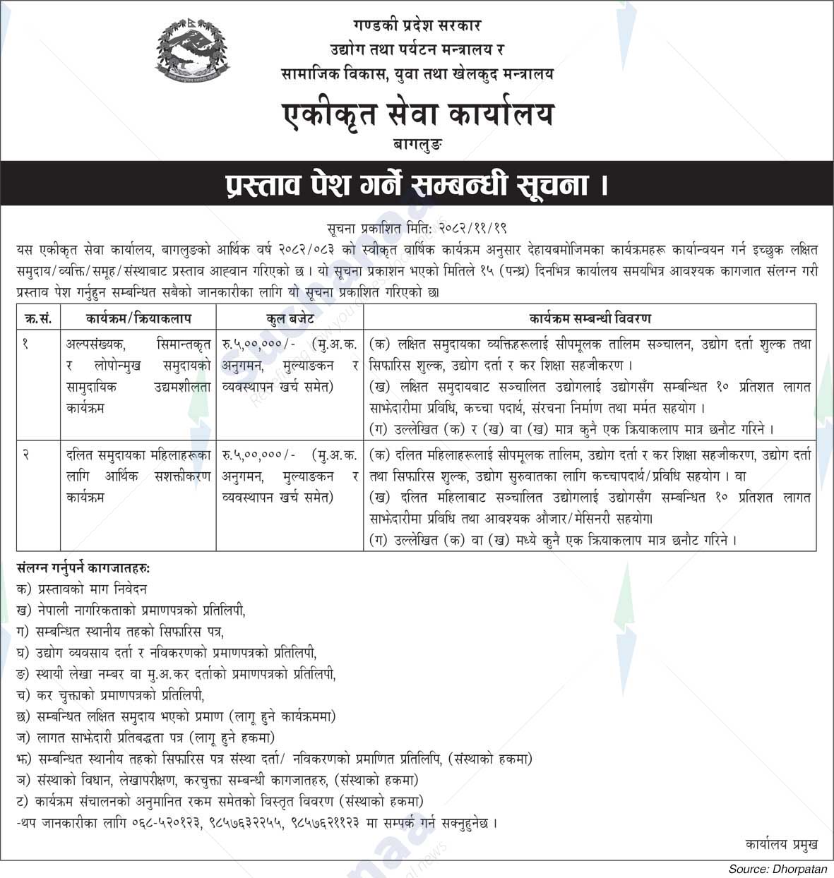 Integrated Service Office, Baglung