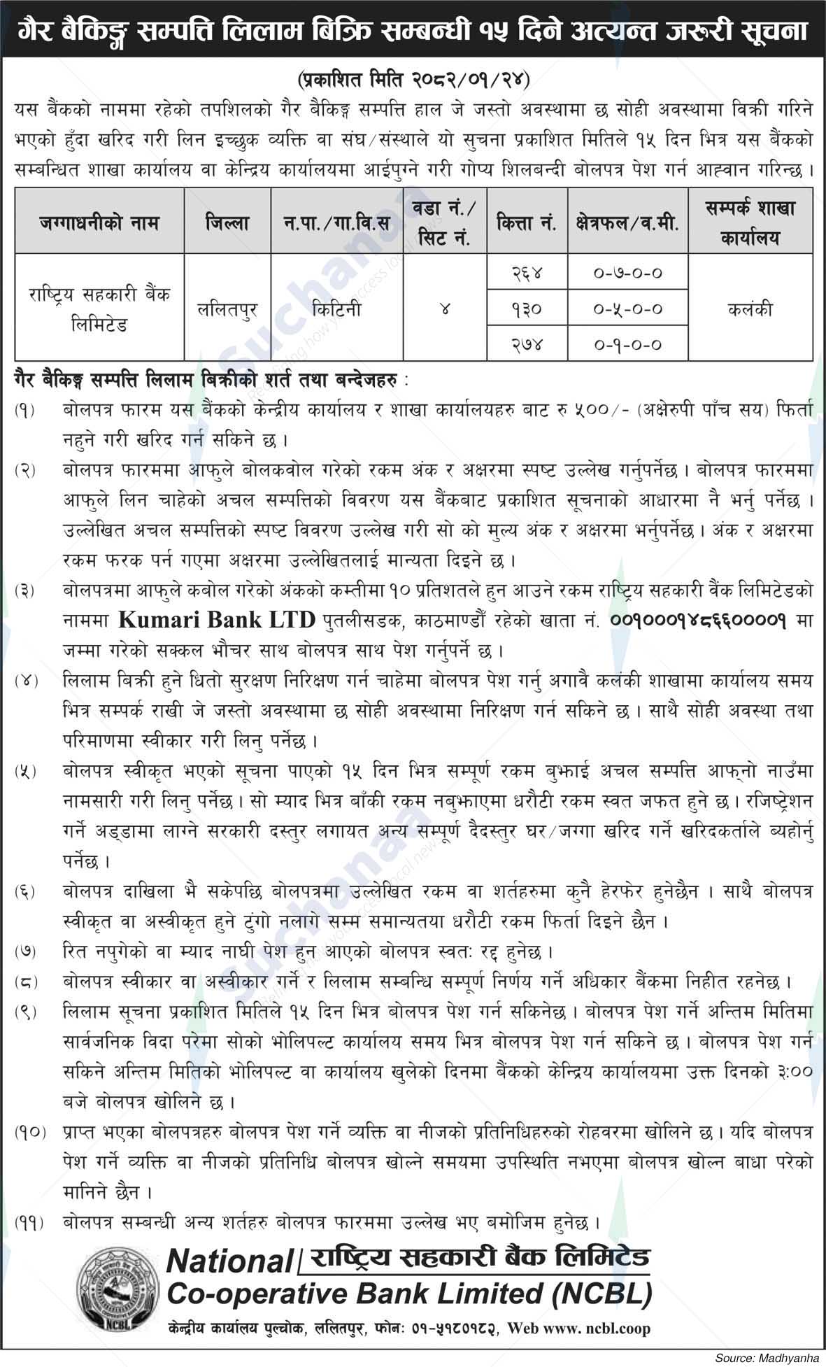 National Co-operative Bank Limited (NCBL)
