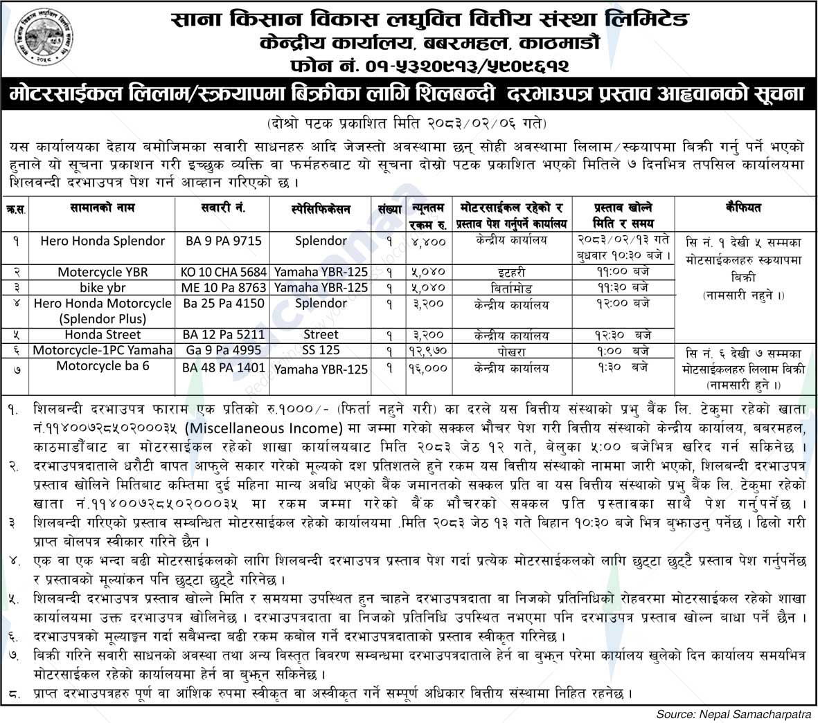 Sana Kisan Bikas Laghubitta Bittiya Sanstha Limited (SKBBL)