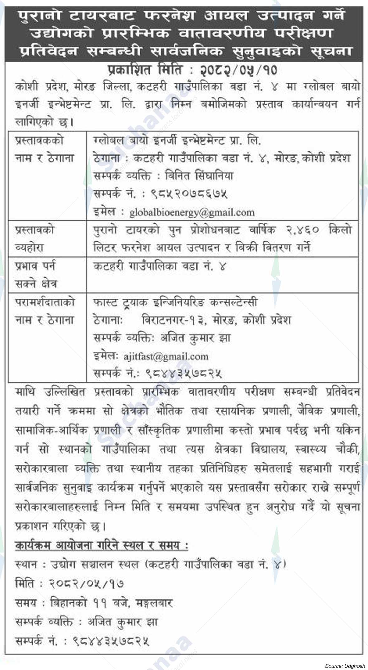Global Bio Energy Investment Pvt. Ltd.