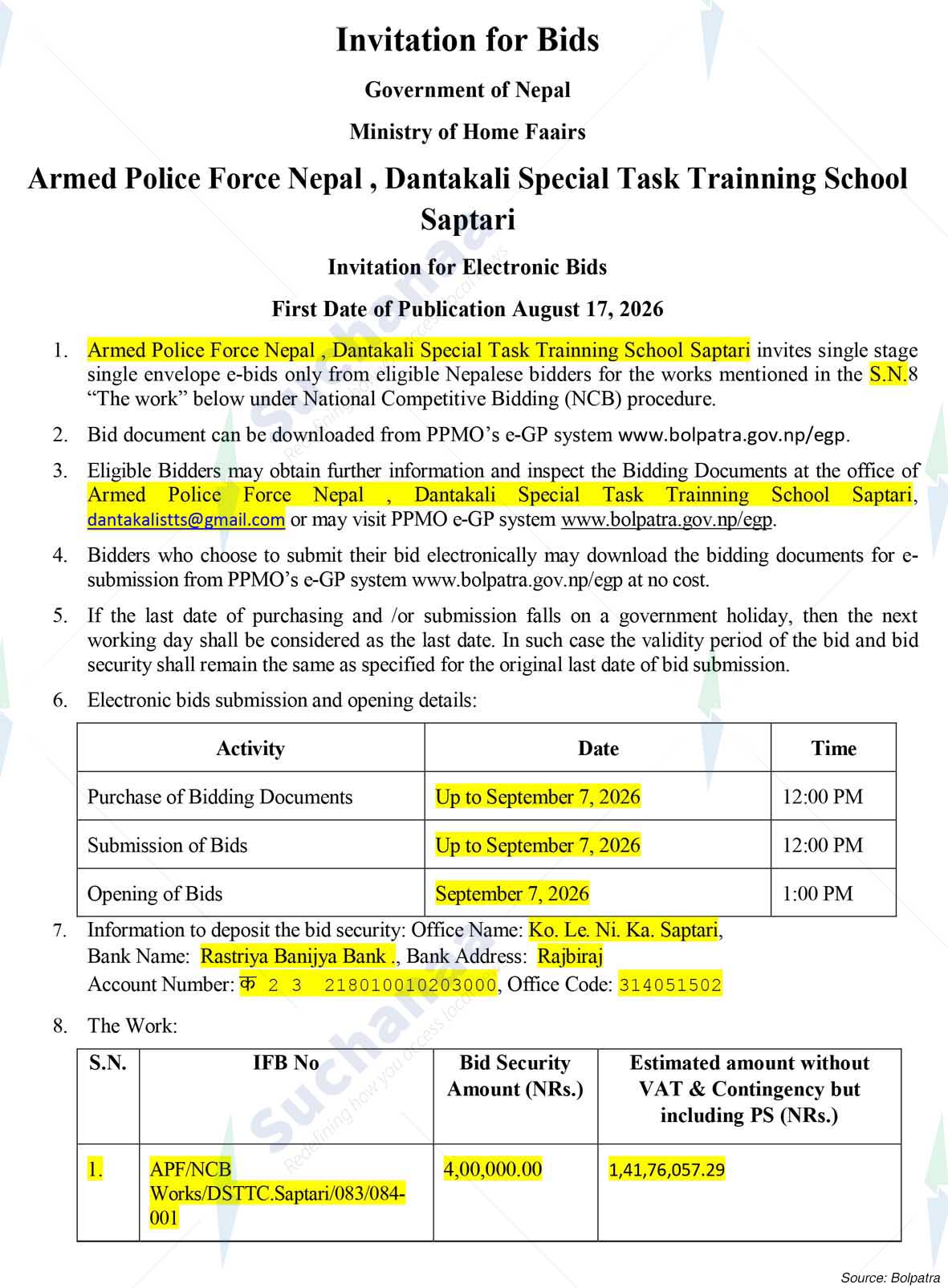Armed Police Force, Nepal Company HQ, Sankhuwasabha, No. 4 Company