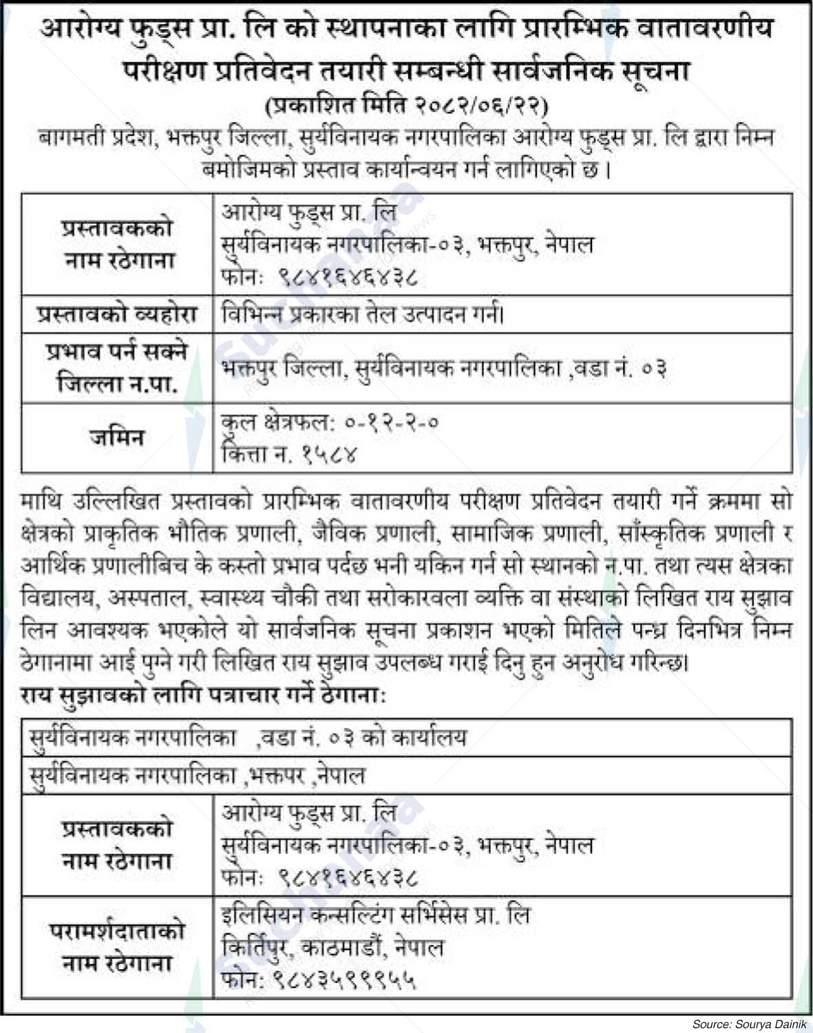 Arogya Foods Pvt. Ltd