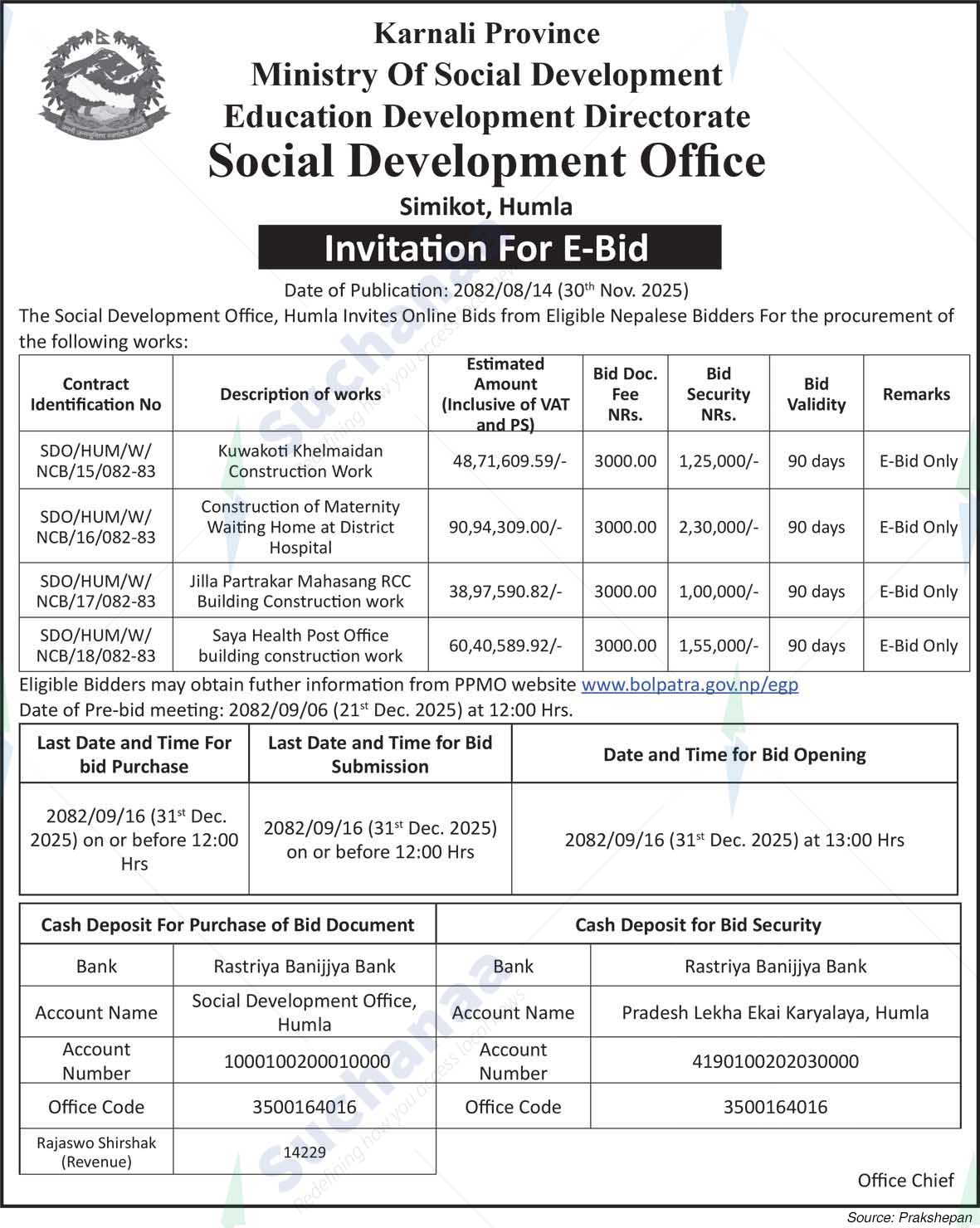 Social Development Office, Humla