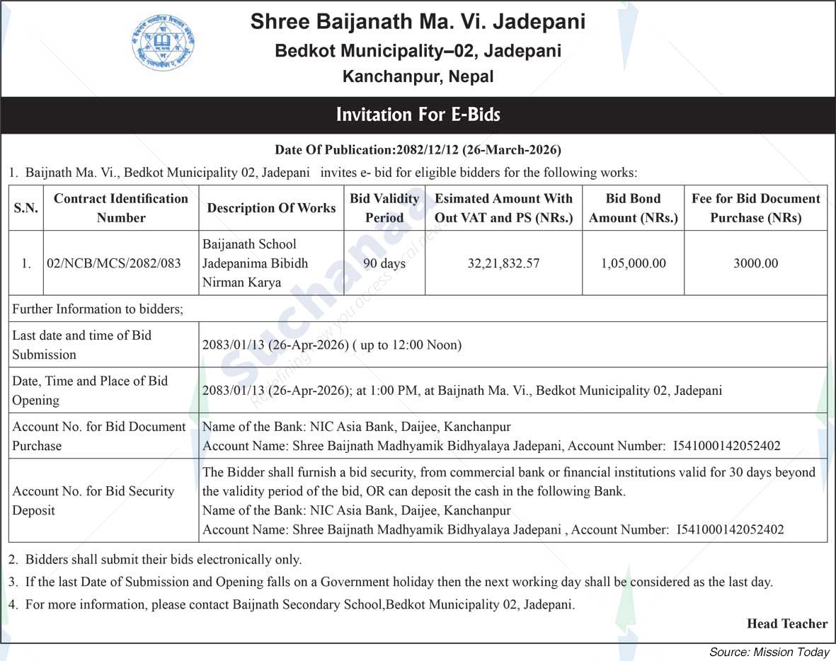 Baijnath Secondary School, Bedkot-02, Kanchanpur