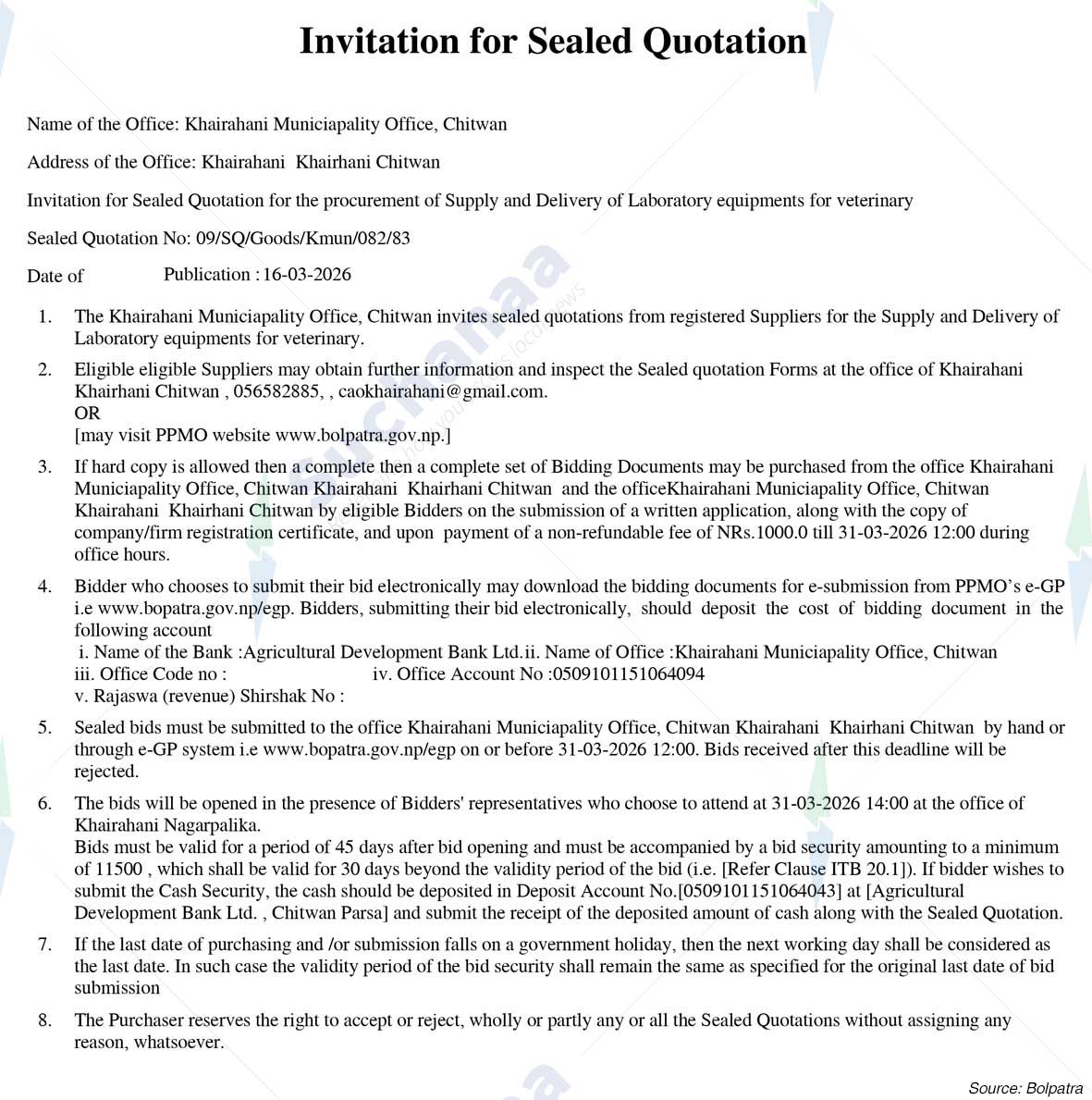 Khairahani Municipality