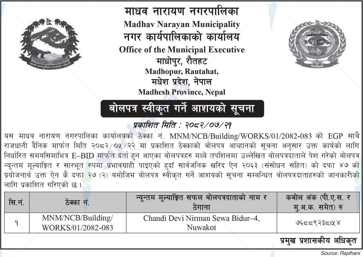 Madhav Narayan Municipality