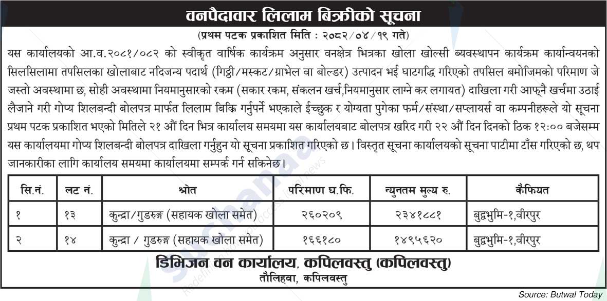 Division Forest Office, Kapilvastu