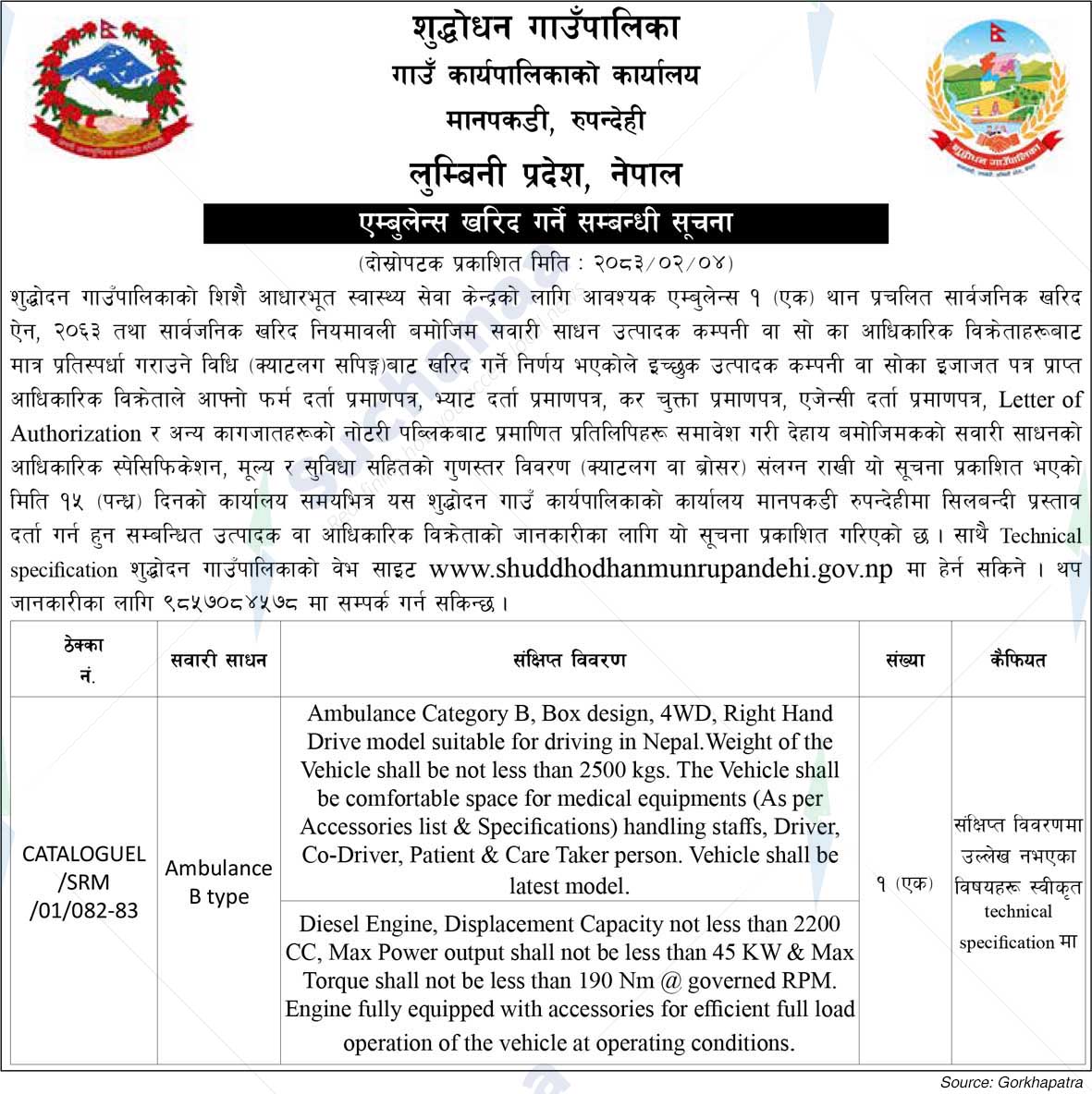 Shuddhodhan Rural Municipality