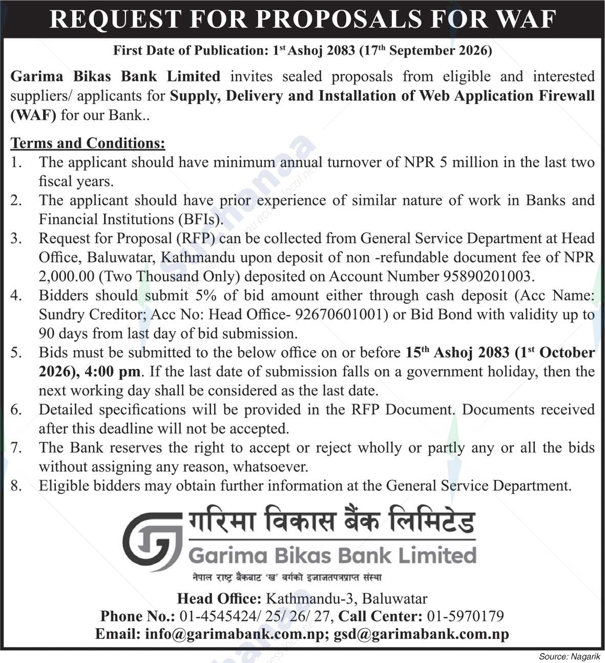 Garima Bikas Bank Limited