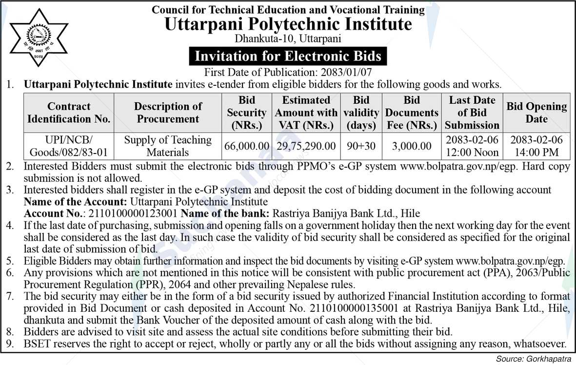 Uttarpani Polytechnic Institute, Dhankuta