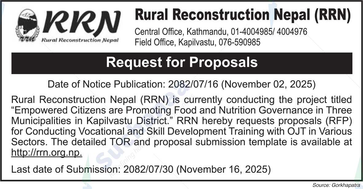 Rural Reconstruction Nepal (RRN)