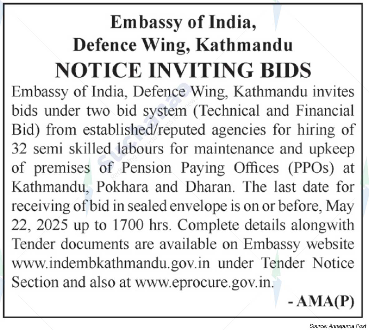 Embassy of India, Defence Wing