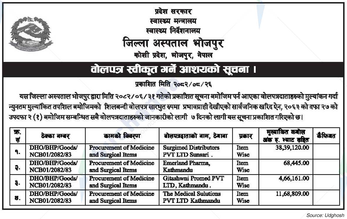 District Hospital, Bhojpur