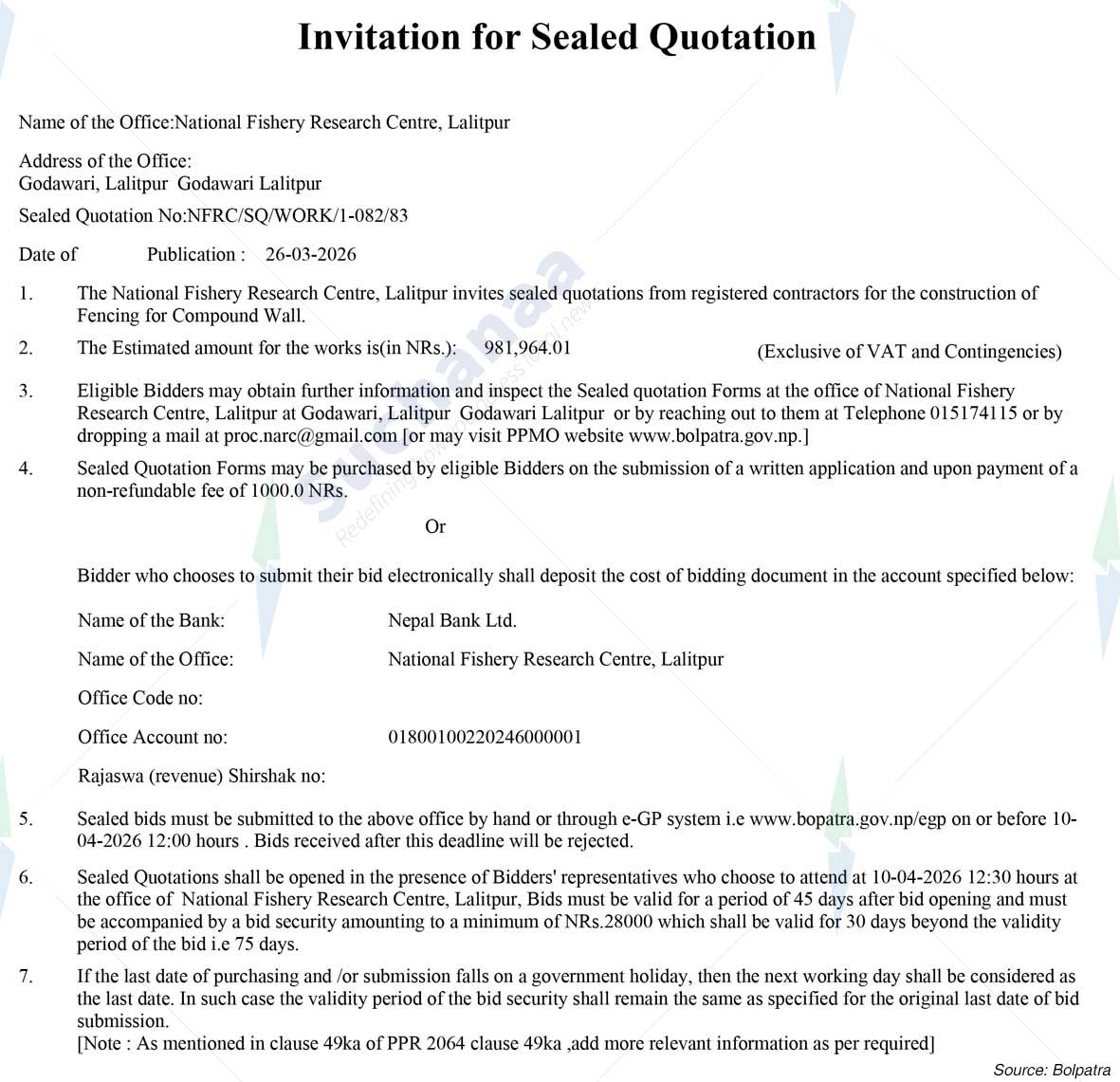 National Fishery Research Centre, Lalitpur