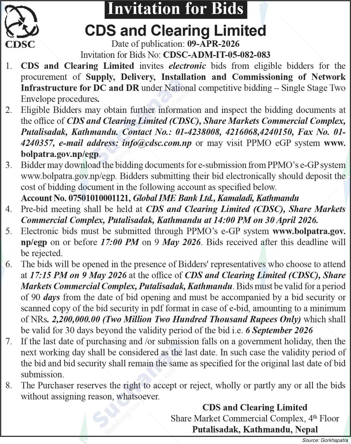 CDS and Clearing Limited (CDSC)