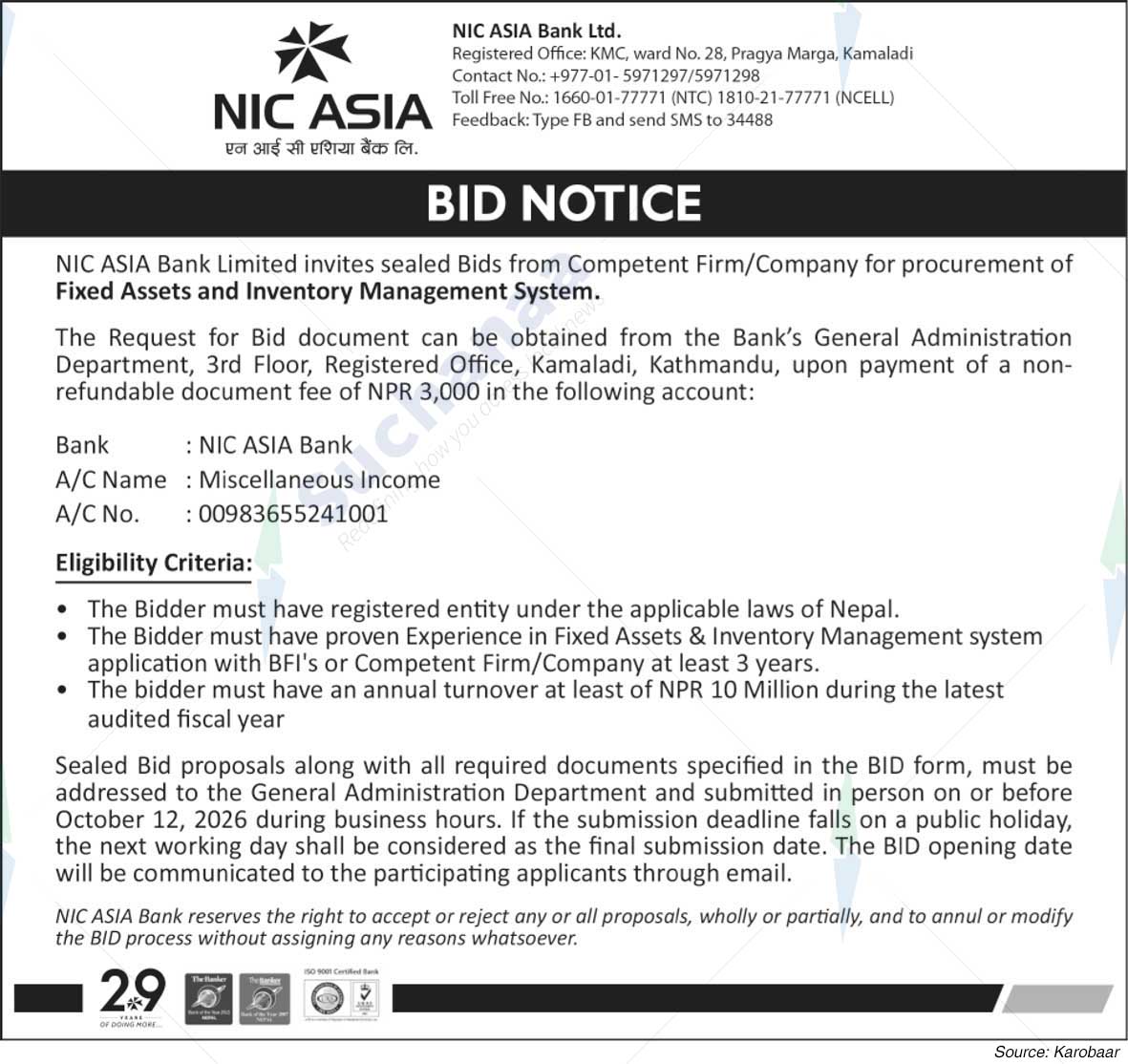 NIC Asia Bank Limited