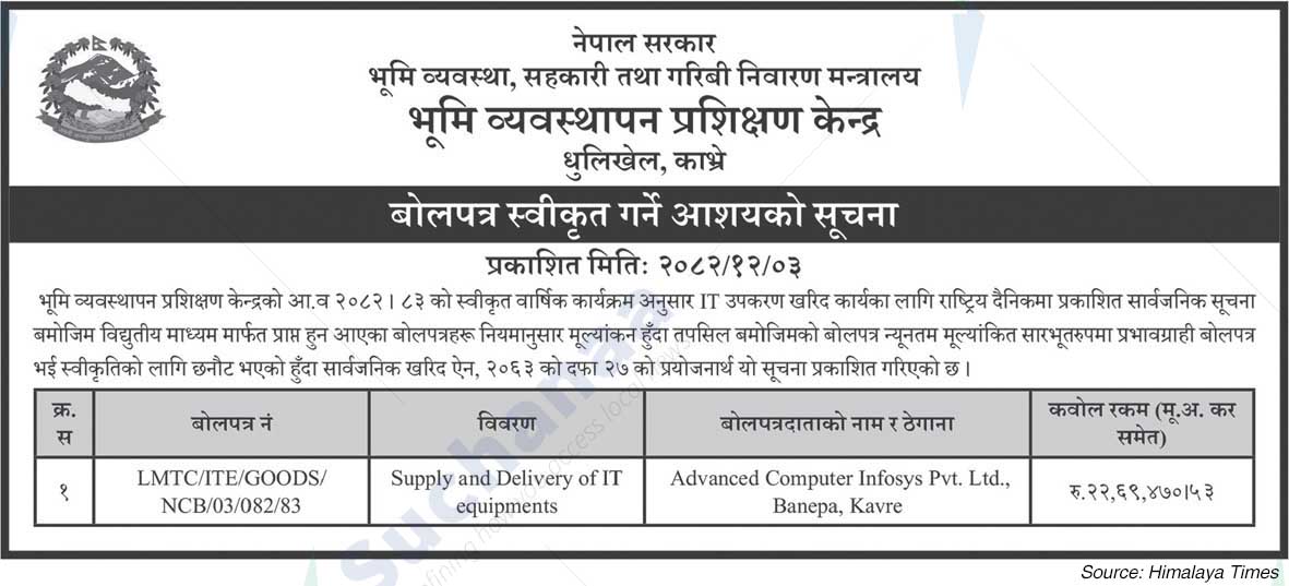 Land Management Training Center (LMTC), Dhulikhel, Kavre