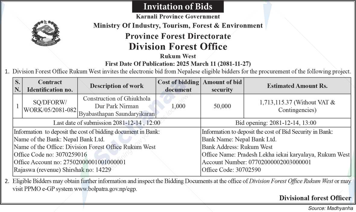 Division Forest Office, Rukum West